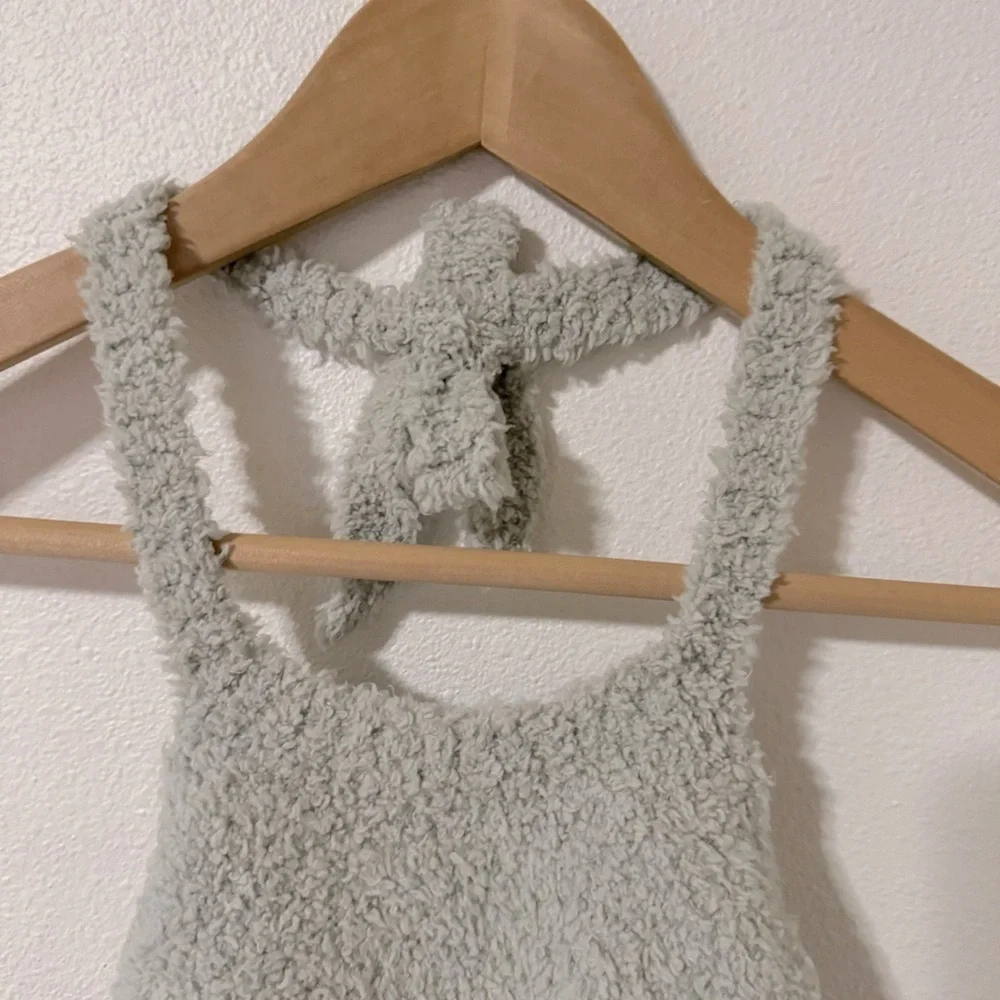 Skims Cozy Knit Halter Bra Top Aqua Loungewear NWT-Small/Medium
